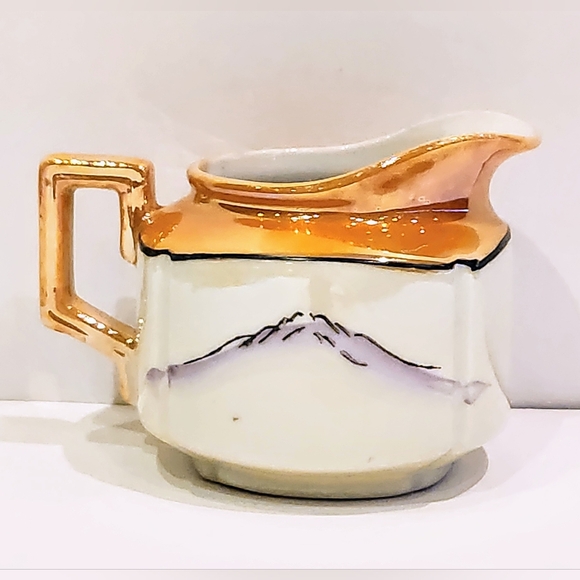 Small tea set 1960's Royal Nippon porcelain vintage Japanese orange luster - Picture 7 of 16